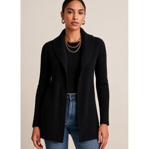 Lord & Taylor Women's Cashmere Pocket Open Front Cardigan Sweater Size M